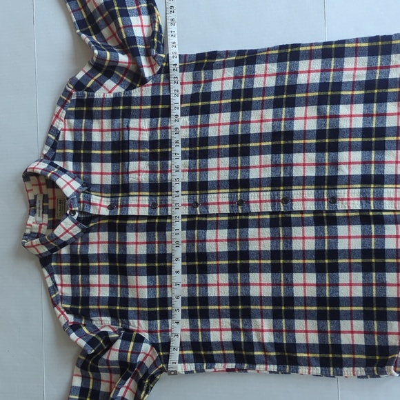 L.L. Bean Scotch Plaid Traditional Fit Flannel Button Down Shirt LARGE REG. Blue - Picture 14 of 16